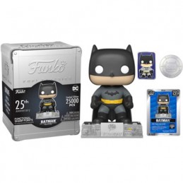 Figuren Funko Pop Batman mit Pin und Münze Alluminium Box Funko 25. Geburtstag Limitierte Auflage Genf Shop Schweiz