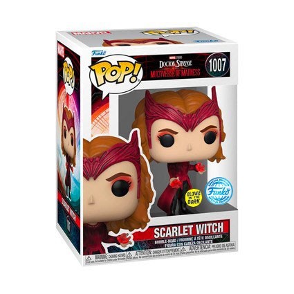 Figurine Funko Pop Phosphorescent Doctor Strange in the Multiverse of Madness Scarlet Witch Edition Limitée Boutique Geneve S...