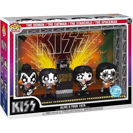 Figur Funko Pop Concert Kiss Alive II 1978 Tour with Hard Acrylic Protector Limited Geneva Store Switzerland