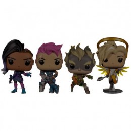 Figurine Funko Pop Phosphorescent Overwatch Sombra Zarya Junkrat et Mercy 4-Pack Edition Limitée Boutique Geneve Suisse