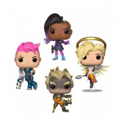 Figurine Funko Pop Phosphorescent Overwatch Sombra Zarya Junkrat et Mercy 4-Pack Edition Limitée Boutique Geneve Suisse