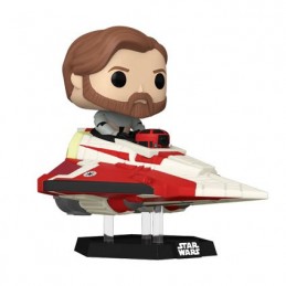 Figurine Funko Pop Rides Star Wars Hyperspace Heroes Obi-Wan Kenobi dans le Chasseur Delta 7 Jedi Edition Limitée Boutique Ge...