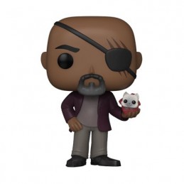 Figurine Funko Pop The Marvels Nick Fury with Flerkitten Boutique Geneve Suisse