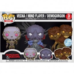 Figurine Funko Pop Dungeons et Dragons Vecna, Mind Flayer et Demogorgon 3-Pack Edition Limitée Boutique Geneve Suisse
