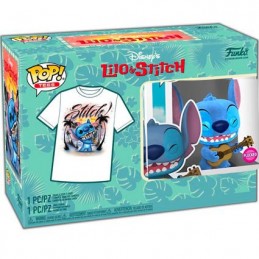 Figuren Funko Pop und T-shirt Beflockt Lilo und Stitch Ukulele Stitch Limitierte Auflage Genf Shop Schweiz