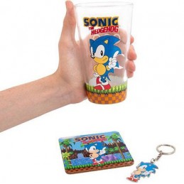 Figur Fizz Creations Sonic the Hedgehog Keyring, Glass and Coaster Set Classic Geneva Store Switzerland