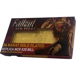 Figurine FaNaTtiK Fallout New Vegas Réplique New California Republik 20 Dollar Bill (plaqué Or) Edition Limitée Boutique Gene...