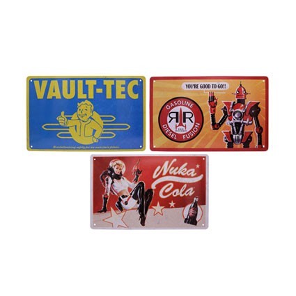 Figur FaNaTtiK Fallout Tin Signs 3 Pack Brands Geneva Store Switzerland