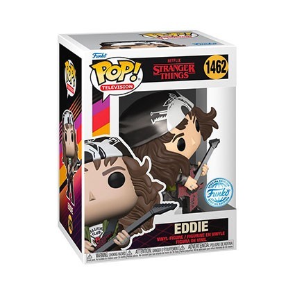 Figurine Funko Pop Métallique Stranger Things Hunter Eddie avec Guitare Edition Limitée Boutique Geneve Suisse