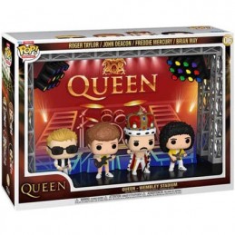 Figurine Funko Pop Deluxe Moment in Concert Queen Wembley Stadium 4-Pack avec Boîte de Protection Acrylique Boutique Geneve S...