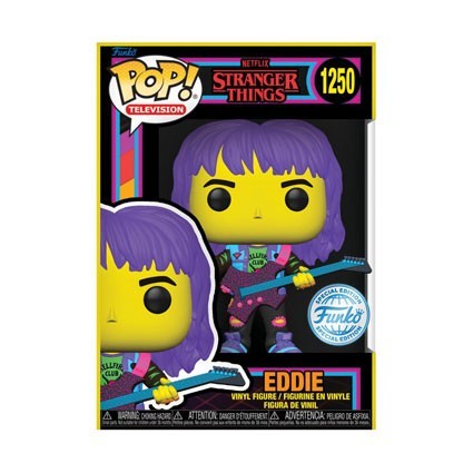 Figur Funko Pop Blacklight Stranger Things Eddie with Guitar Limited Edition Geneva Store Switzerland