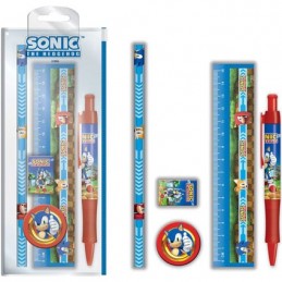 Figur Pyramid International Sonic The Hedgehog 5-Piece Stationery Set Golden Rings Geneva Store Switzerland