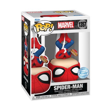 Figurine Funko Pop Upside Down Spider-Man avec Hot Dog Edition Limitée Boutique Geneve Suisse