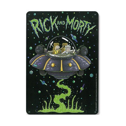 Figuren Logoshirt Rick und Morty Spaceship Metal Panel Genf Shop Schweiz