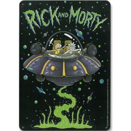 Figur Logoshirt Rick and Morty Spaceship Metal Panel Geneva Store Switzerland