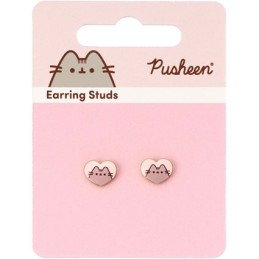 Figuren Carat Shop, The - Pusheen Pusheen Stud Ohrringe Stud Pink and Gold Heart Genf Shop Schweiz