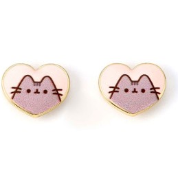 Figuren Carat Shop, The - Pusheen Pusheen Stud Ohrringe Stud Pink and Gold Heart Genf Shop Schweiz