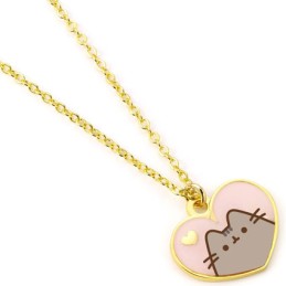 Figuren Carat Shop, The - Pusheen Pusheen Halskette und Anhänger Pink and Gold Heart Genf Shop Schweiz