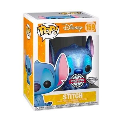 Figurine Funko Pop Diamond Disney Stitch Seated Glitter Edition Limitée Boutique Geneve Suisse