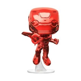 Figur Funko Pop Marvel Avengers Infinity War Iron Man Flying Red Chrome Limited Edition Geneva Store Switzerland