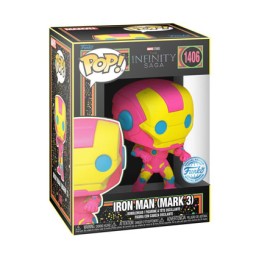 Figur Funko Pop Blacklight Iron Man MkIII Infinity Saga Limited Edition Geneva Store Switzerland