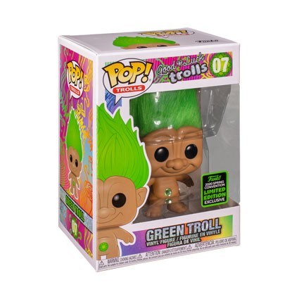 Figur Funko Pop ECCC 2020 Good Luck Trolls Green Troll Doll Limited Edition Geneva Store Switzerland