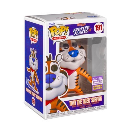 Figurine Funko Pop SDCC 2023 Kellogg's Frosted Flakes Tony the Tiger Surfing Edition Limitée Boutique Geneve Suisse