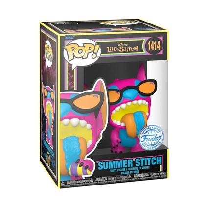 Figurine Funko Pop Blacklight Lilo et Stitch Summer Stitch Edition Limitée Boutique Geneve Suisse