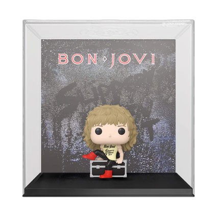 Pop Rocks Albums Bon Jovi Slippery When Wet avec Boîte de Protection Acrylique