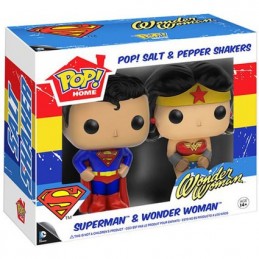 Figurine Funko Pop Superman et Wonder Woman Salière et Poivrière Boutique Geneve Suisse